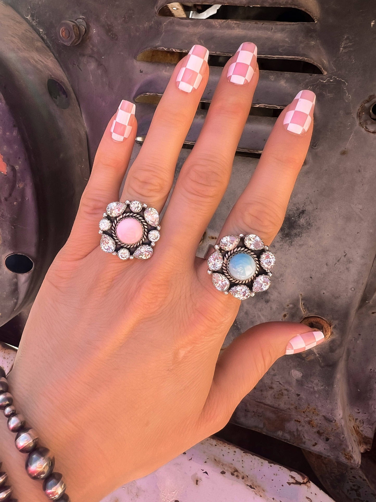 Krystal Krushes Cluster Ring