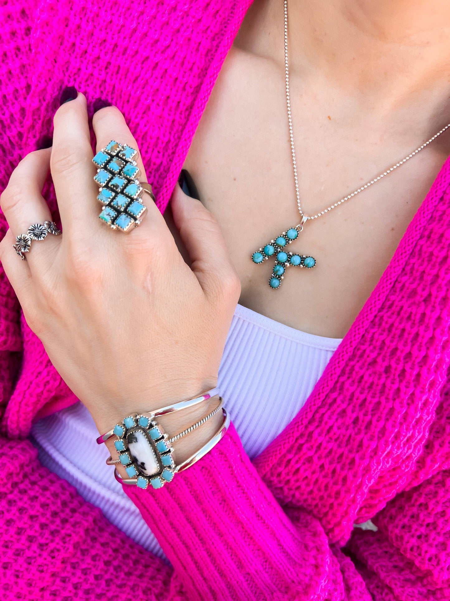 Sign Here Initial Stone Necklace MADE TO ORDER