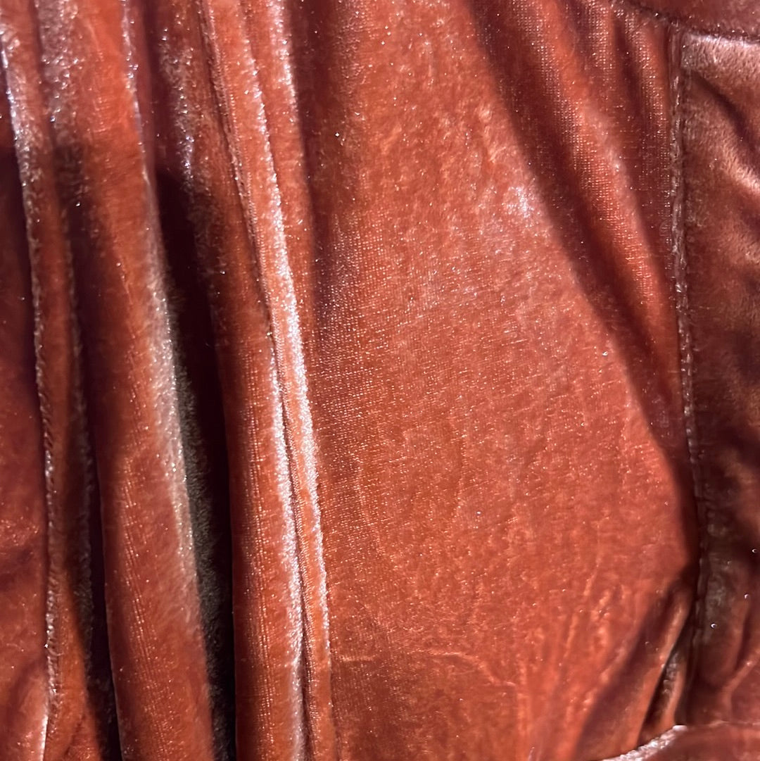 Soft Velvet Tunic Dress With Pockets -Bronze