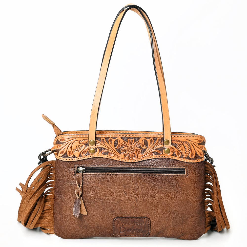 Cowhide Leather Western Crossbody Purse