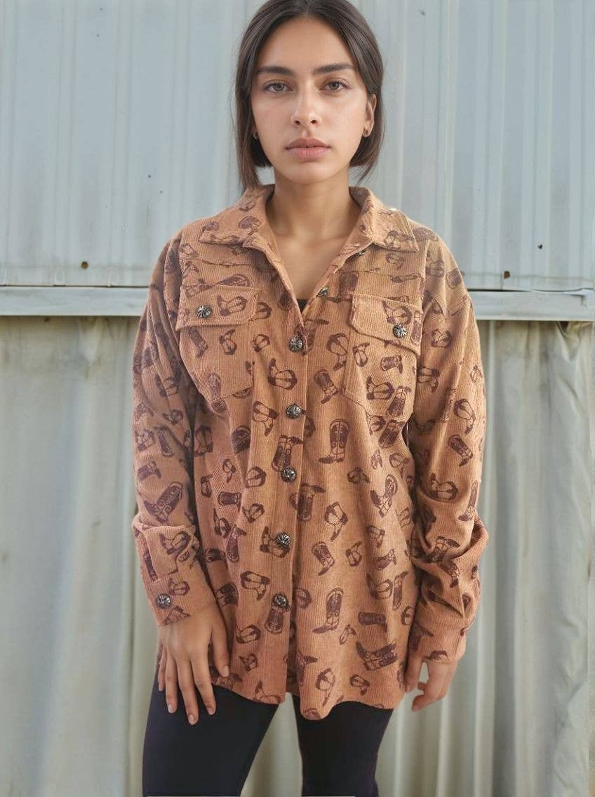 Boot Scootin' Corduroy Shacket