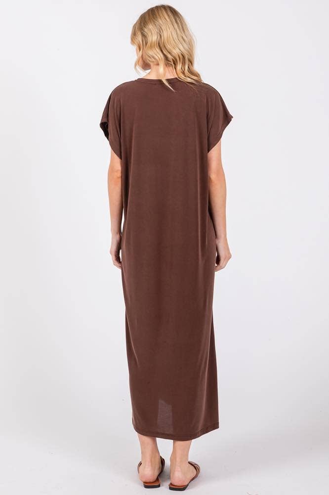 Cowboy Boots Toe Stitch Graphic S/S Cupro Maxi Dress