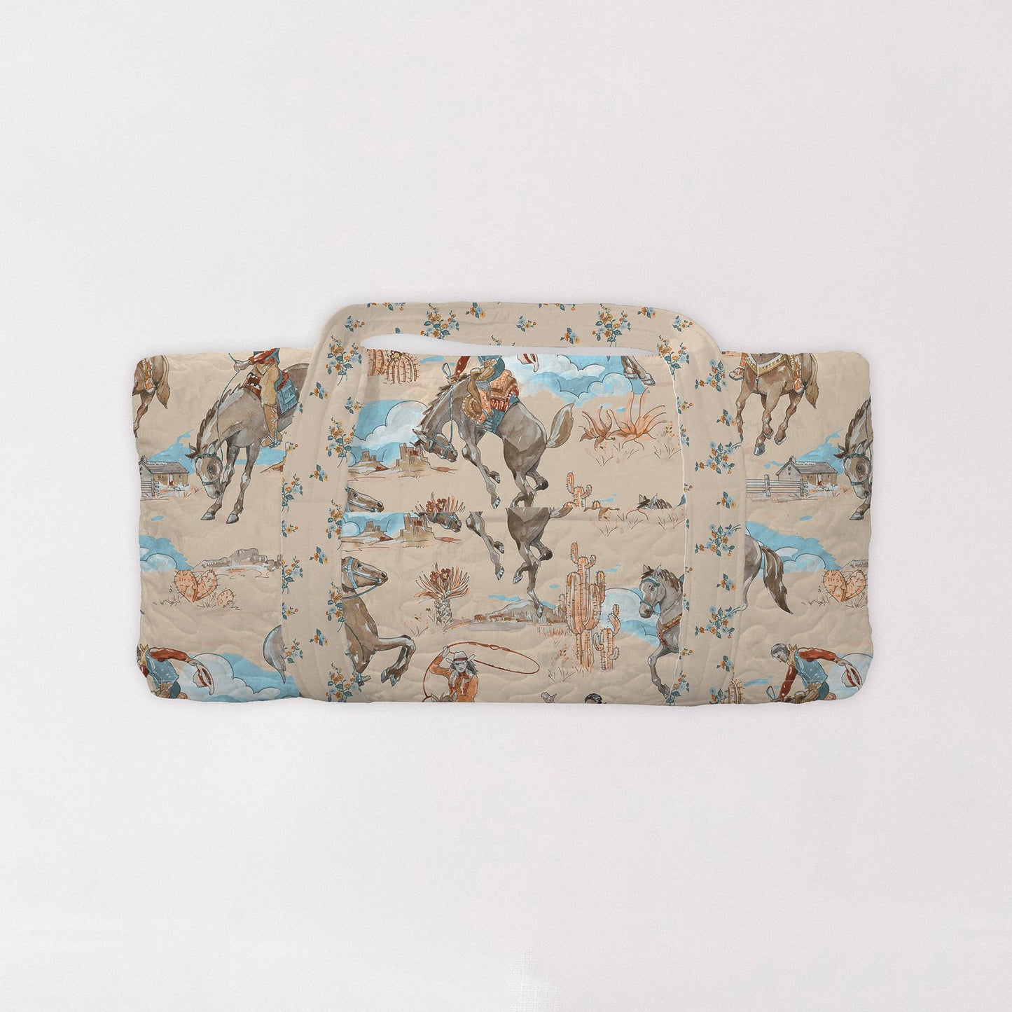 Birdie Pastel Quilted Weekender Duffle Bag