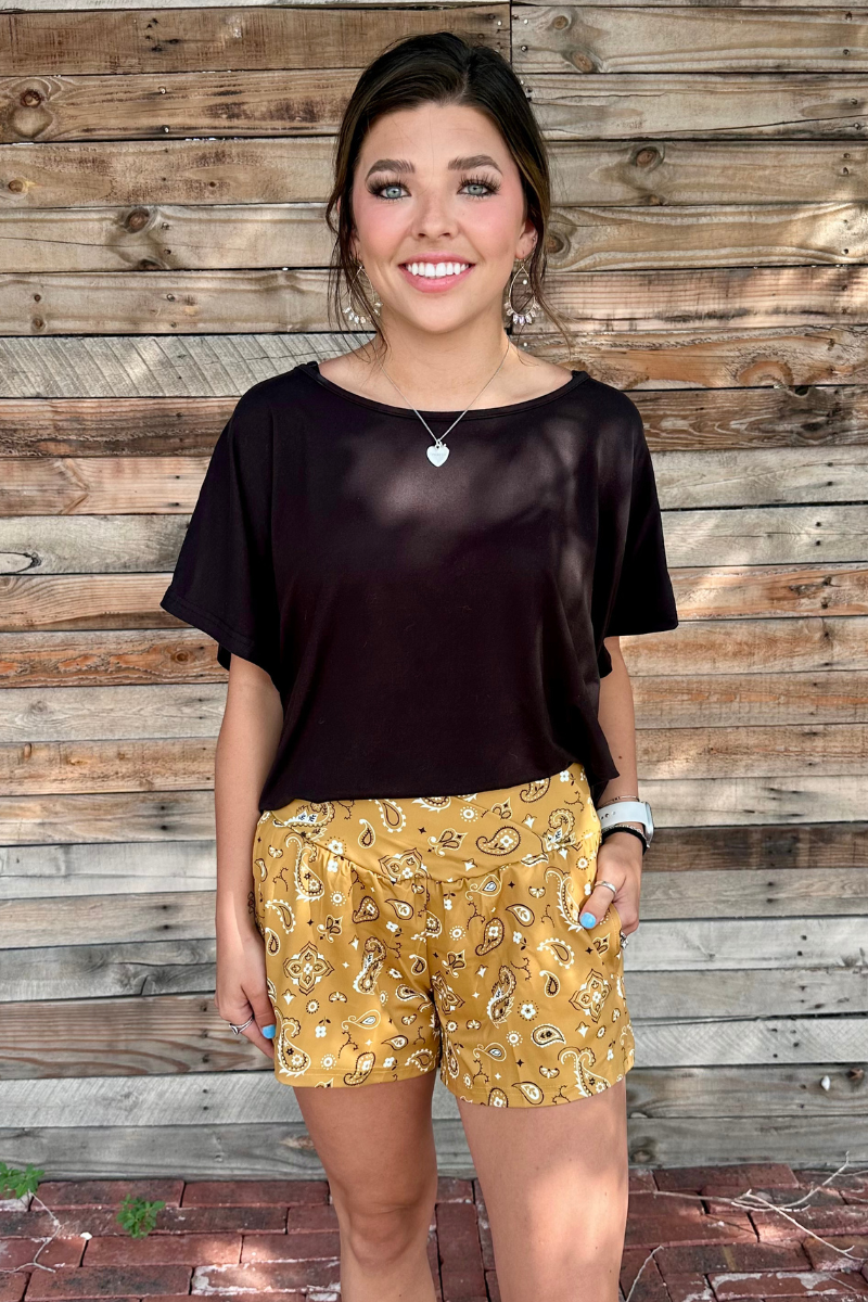 Bandana Babe Shorts Yellow