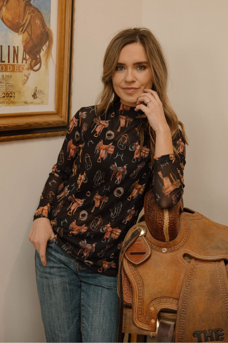 Saddle Room Mesh Top