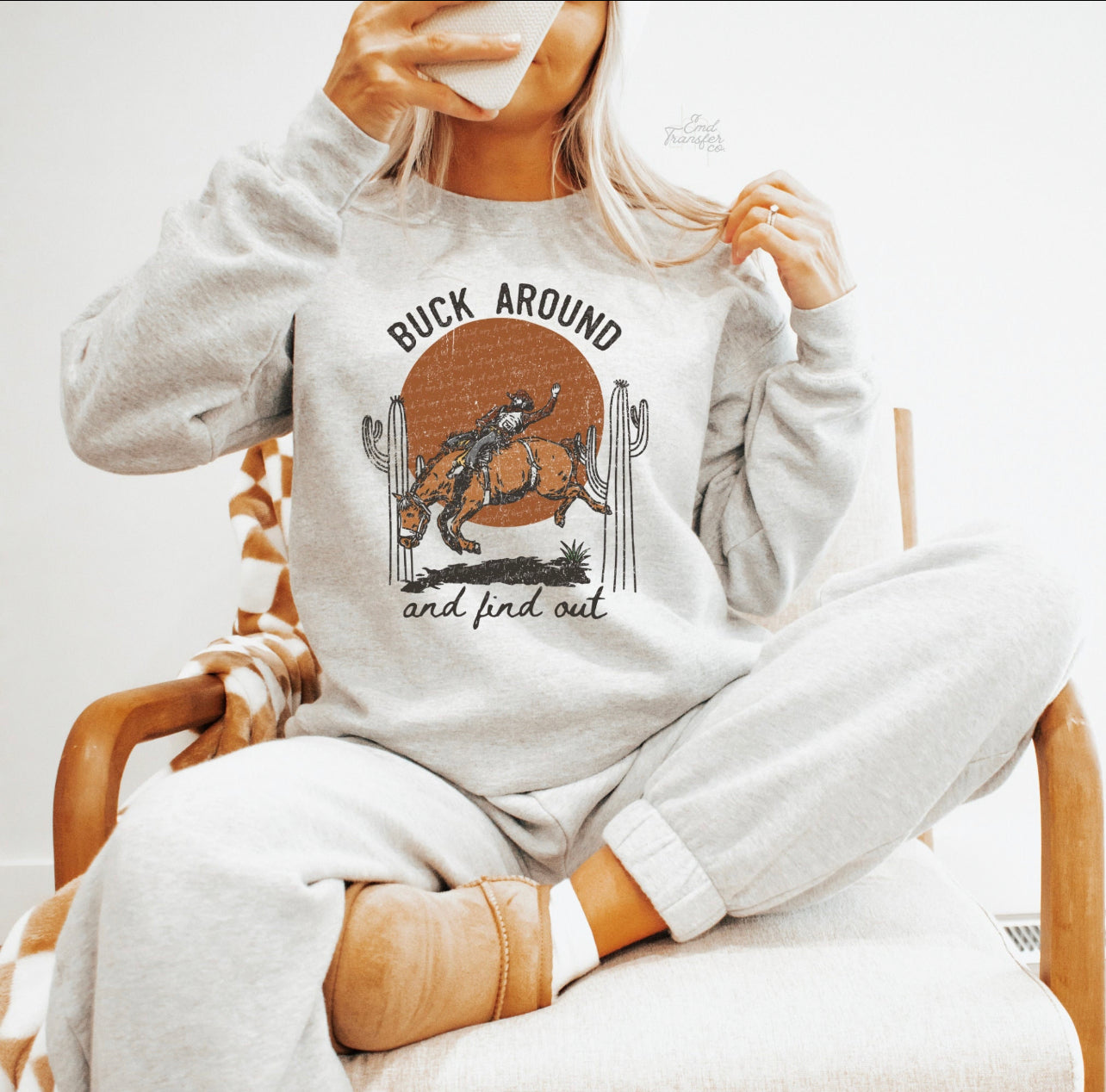 Buck Around And Find Out Graphic Custom Sweatshirt