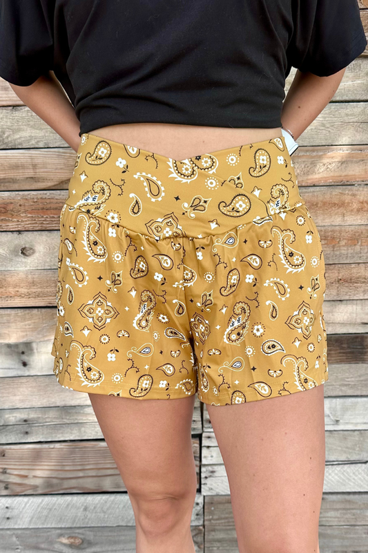 Bandana Babe Shorts Yellow