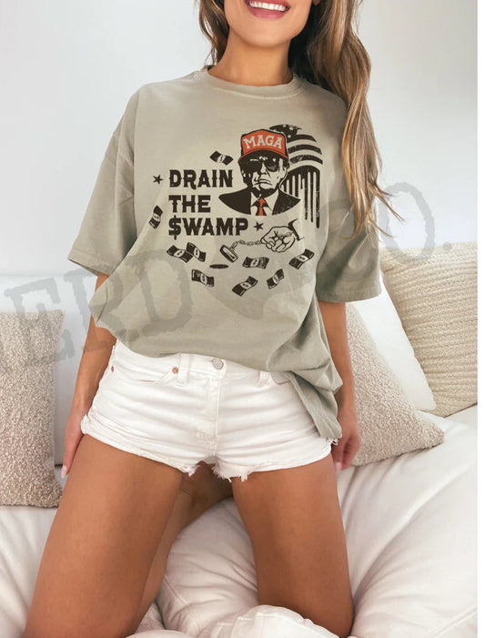 Drain The Swamp Trump Graphic Shirt