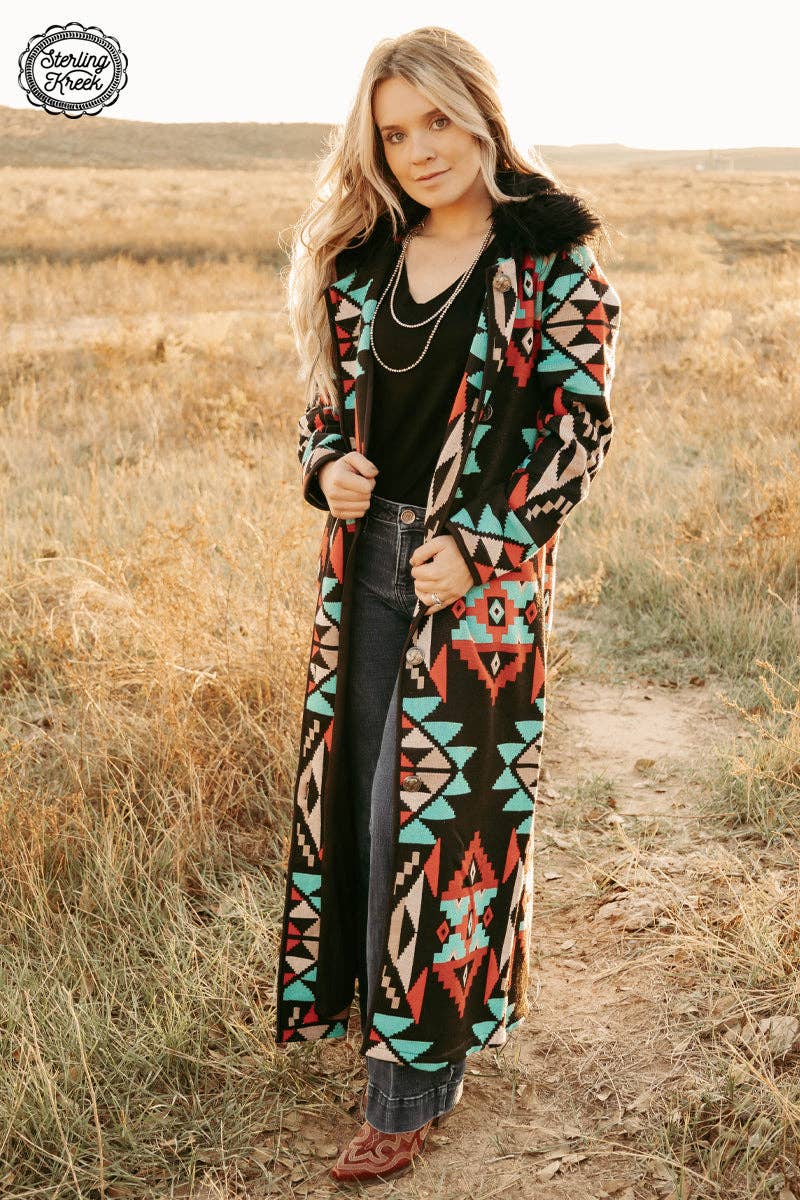 AZTECA KNIT CARDIGAN DUSTER