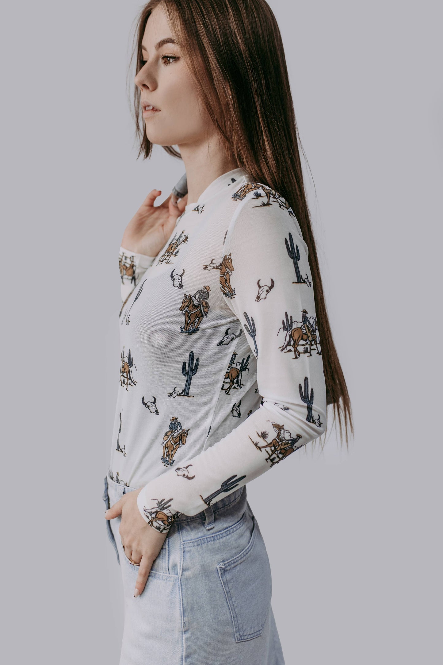 MK713 Desert Darlin' Mesh Top